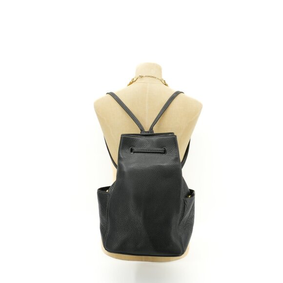 Coach Backpack Vintage Black Leather ITALY Bucket Bag 90s Sonoma Cinch Sling Pur - Picture 16 of 16